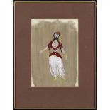 § OSBERT LANCASTER (1908-1986) COSTUME DESIGN FOR 'THE RAKE'S PROGRESS' bodycolour, framed (