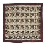 MANNER OF CHRISTOPHER DRESSER AESTHETIC MOVEMENT WOVEN PANEL, CIRCA 1870 with repeating bands of