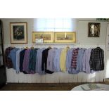 A selection of sixteen gentlemen's shirts including Paul Smith, Pierre Cardin, Tyrwhitt, CREW,