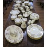 A Wedgwood Lichfield pattern part dinner service, including two tureens, teawares and sauceboat, 105