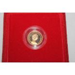 A 1980 proof half sovereign in case