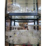 Various glass tazzas, dishes, cakestands, vases, including some cut glass