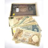 A collection of World bank notes