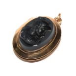 A hardstone pendant/locket circa 1850