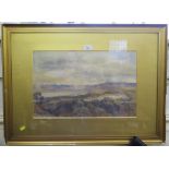 J. Harman Lago di Varese and Monte Rosa from the Garden Abbergo di Varese Watercolour, signed and