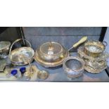 A large collection of silver plate