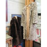 A Windsmoor faux fur coat and a Marcus faux fur coat (2)