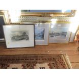 R. Rull Four views of the banks of the River Thames Lithographs, signed in pencil 16cm x 23cm And an