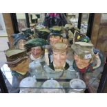 Royal Doulton character jugs: The Auctioneer D6838 signed by Kevin Francis, Golfer D6784, Daddy, Rip