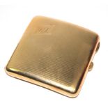 A 9 carat gold cigarette case, 117g total weight