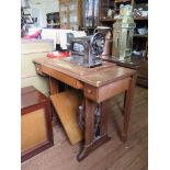 A Singer treadle sewing machine