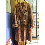 A full length fur coat