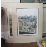 After Michael Chaplin Leeds Village and French landscape Etching and aquatint Signed, titled and