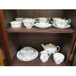 A Wedgwood Wild Strawberry pattern part tea service, including lidded pot and serving plate, 21