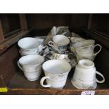 A Royal Kent blue floral pattern part tea service, a modern Chinese part tea service and a Midwinter