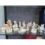 Beatrix Potter figures: Mostly Royal Albert and Beswick including Mr Benjamin Bunny and Peter