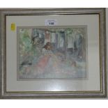 Gordon King Four framed print studies of attractive young ladies including 'the Gardeners Corner'