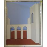 Aart van Krissel? Three Arches Oil on canvas, signed indistinctly verso 80cm x 64cm