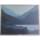Aart van Krissel? Figure in a blue valley Oil on canvas, initialled and dated '78, signed