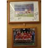 After Keith Fearon '66 World Cup Final Signed print with autographs from Geoff Hurst, Roger Hunt,