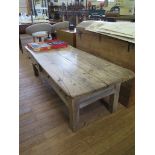 A driftwood coffee table, with two frieze drawers, 170cm wide, 68cm deep, 50cm high