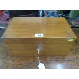 A mahogany humidor box, of rectangular form, 34cm wide