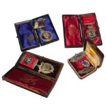 A collection of Royal Order of Buffaloes medals in original boxes