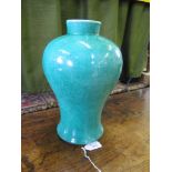 A Chinese green crackle glaze baluster vase, early 20th century 32cm