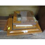 Four various birds eye maple picture frames