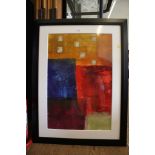 Foreman 'Myriad #8' and 'Myriad #9' - an abstract pair Mixed media on paper, labelled verso 91cm x