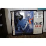 A film poster of The Crying Game 76cm x 101cm