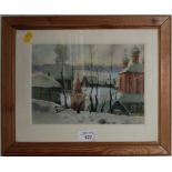 Two Russian watercolours, both signed and dated 1991 16cm x 23cm