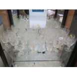 Various cut glass tumblers and wine glasses (41 pieces)
