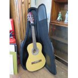 A Jose Ferrer El Primo accoustic guitar no. 114221, in a soft carrying case