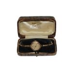 A lady's 1920/30s gold wristwatch in original box