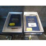 A boxed pair of silver photo frames by Ellis Short, 9cm x 9cm