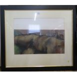 Mark C. Hughes Study of a male nude Charcoal and pastel 42.5cm x 69.5cm (loose in mount)