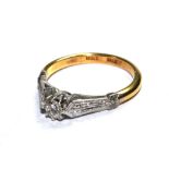 A single stone diamond ring, set in 18 carat gold