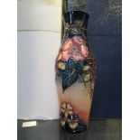 A Moorcroft Oberon pattern vase, with impressed monogram marks, 25.5cm high with box