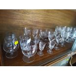 Thirty-one drinking glasses including wine, brandy and liquer (31)