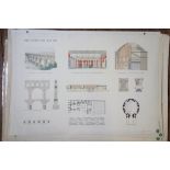 After F. Hoffmann Roman architecture Chromolithograph, publish by Hoffmanndruck 66.5cm x 96cm