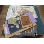 Various papyrus pictures, all unframed, Chinese silk pictures, Egyptian charger and others