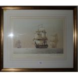 Derek G.M. Gardner 'Orion' - A 74 gun ship of the line 535/750 print, signed in pencil in margin,