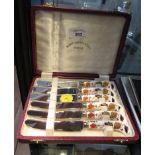 A cased set of six Royal Crown Derby tea knives