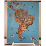 A pictorial map of South America, published by Georg Westerman, no. 566 showing wild animals and
