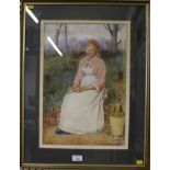 Norman M. Macdonald (1852-1939) 'The Village Maid' Watercolour, signed and dated '84 'Royal