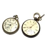 Two gentlemens pocket watches (both as found)