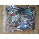 A large collection of costume necklaces