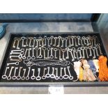 Keys: Selection of keys for furniture and boxes (68) and six tassels (74)