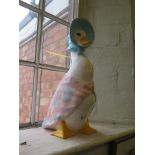 A Babbacombe pottery figure of Jemmima Puddleduck decorated by Philip Laureston, 41.5cm high